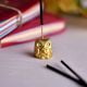 Golden Brass Wise Owl Incense Stick Holder